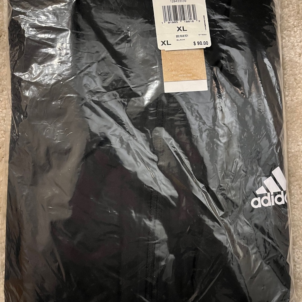 Men’s Adidas Black Rain Jacket and Pants